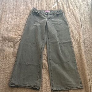 Edikted Wide Leg Black/Gray Jeans